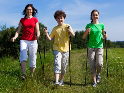Nordic walking a deti